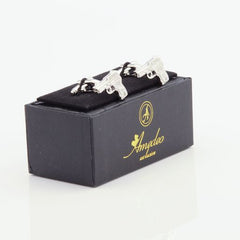 Silver Mens Stainless Steel Guns Cufflinks for Shirt with Box - Hand Crafted Perfect Gift