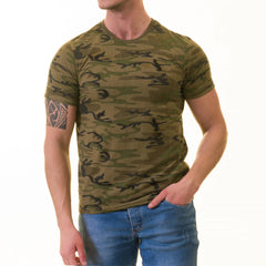 Army Camouflage European Made & Designed Premium Quality T-Shirt - Crew Neck Short Sleeve T-Shirts