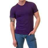 Purple European Made & Designed Premium Quality T-Shirt - Crew Neck Short Sleeve T-Shirts