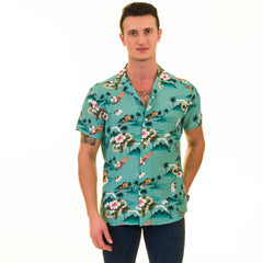 Multi Color European Made & Designed Hawaiian Summer Shirts For Men