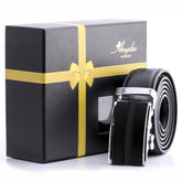 Men's Stainless Steel Black Belt with Black Buckle - Amedeo Exclusive