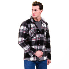 Black And White Check Mens Slim Fit Designer Dress Shirt - tailored Cotton Shirts for Work and Casual Wear