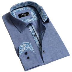 Mens Slim Fit Designer Dress Shirt - tailored Cotton Shirts for Work and Casual Wear