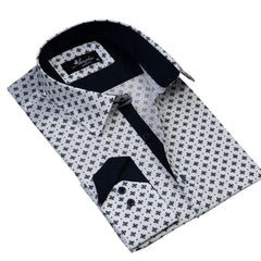 Greyish Mens Slim Fit Designer Dress Shirt - tailored Cotton Shirts for Work and Casual Wear - Amedeo Exclusive