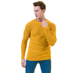 Yellow European Wool Luxury Zippered With Sweater Jacket Warm Winter Tailor Fit