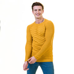 Yellow European Wool Luxury Zippered With Sweater Jacket Warm Winter Tailor Fit