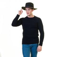 Black Plain European Wool Luxury Zippered With Sweater Jacket Warm Winter Tailor Fit