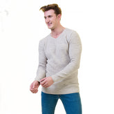 Simple Grey European Wool Luxury Zippered With Sweater Jacket Warm Winter Tailor Fit