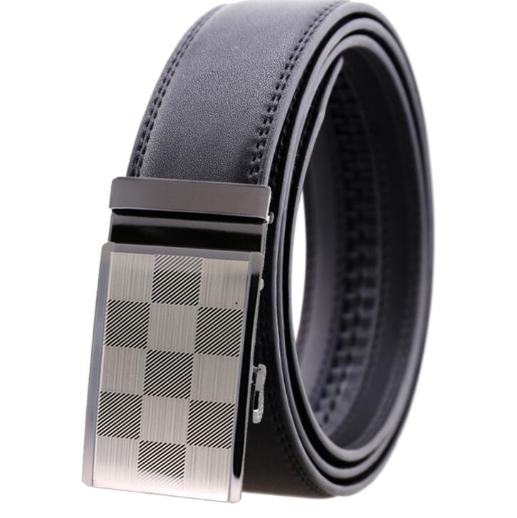 Amedeo Exclusive Men's Black Belt Black Textured Matte Buckle Standard Leather - Amedeo Exclusive