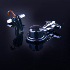 Men's Stainless Steel Chaplin Cufflinks with Box - Amedeo Exclusive