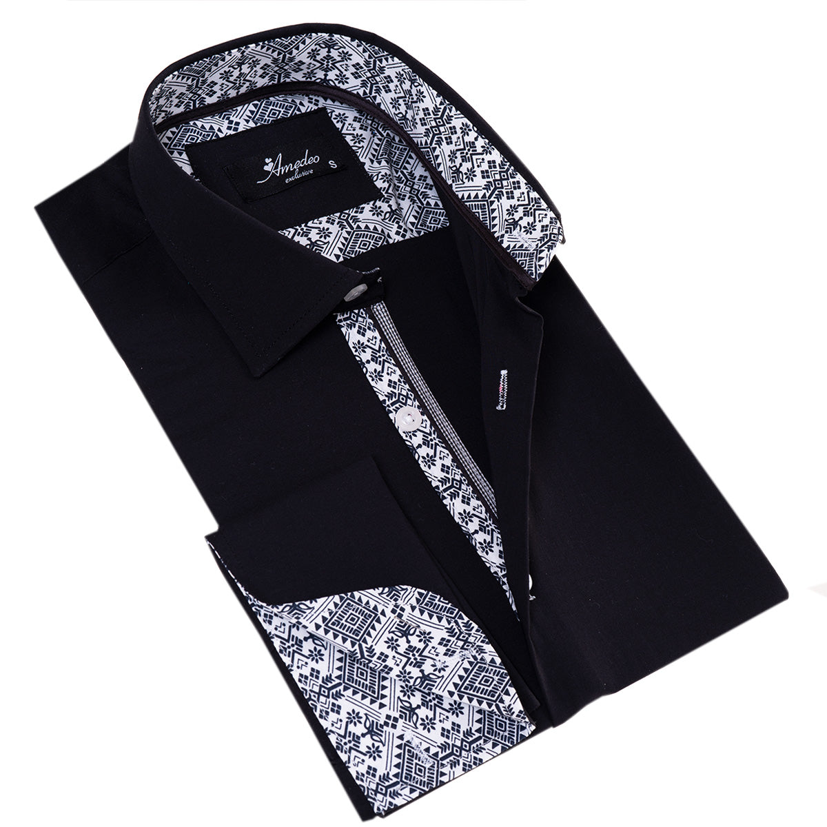 White and black designer hot sale shirt