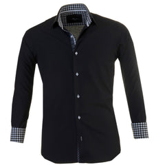 Mens Slim Fit French Cuff Shirts with Cufflink Holes - Casual and Formal