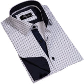 Mens Slim Fit French Cuff Shirts with Cufflink Holes - Casual and Formal