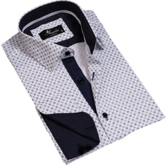 Mens Slim Fit French Cuff Shirts with Cufflink Holes - Casual and Formal