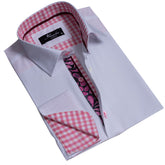 Mens Slim Fit French Cuff Shirts with Cufflink Holes - Casual and Formal