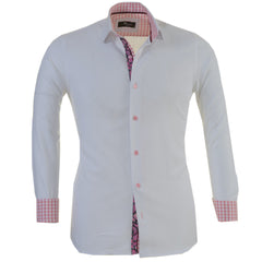 Mens Slim Fit French Cuff Shirts with Cufflink Holes - Casual and Formal