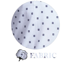 White With Black Dots Men's Slim Fit French Cuff Dress Shirts with Cufflink Holes - Casual and Formal - Amedeo Exclusive