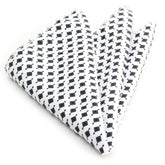 White Black Premium Quality Men's Pocket Square Hanky Handkerchief Made of Soft Material - Amedeo Exclusive