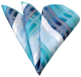Pocket Blue Striped - Premium Silk Handkerchiefs for Suits