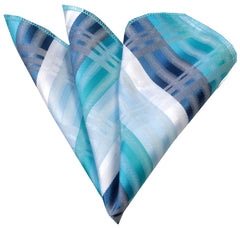 Pocket Blue Striped - Premium Silk Handkerchiefs for Suits