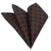 Men's Blue Red Pocket Square Hanky Handkerchief - Amedeo Exclusive