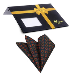 Men's Blue Red Pocket Square Hanky Handkerchief - Amedeo Exclusive