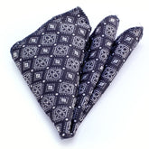 Men's Blue White & Red Plaid Pocket Square Hanky Handkerchief - Amedeo Exclusive