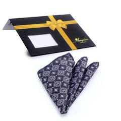 Men's Blue White & Red Plaid Pocket Square Hanky Handkerchief - Amedeo Exclusive