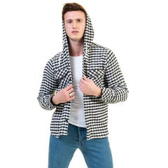 European Wool Luxury Zippered With Hoodie Sweater Jacket Warm Winter Tailor Fit