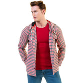 European Wool Luxury Zippered With Hoodie Sweater Jacket Warm Winter Tailor Fit