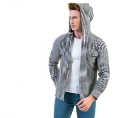 European Wool Luxury Zippered With Hoodie Sweater Jacket Warm Winter Tailor Fit