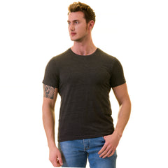 Smoke Gray European Made & Designed Premium Quality T-Shirt - Crew Neck Short Sleeve T-Shirts
