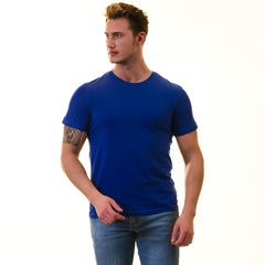 Royal Blue European Made & Designed Premium Quality T-Shirt - Crew Neck Short Sleeve T-Shirts