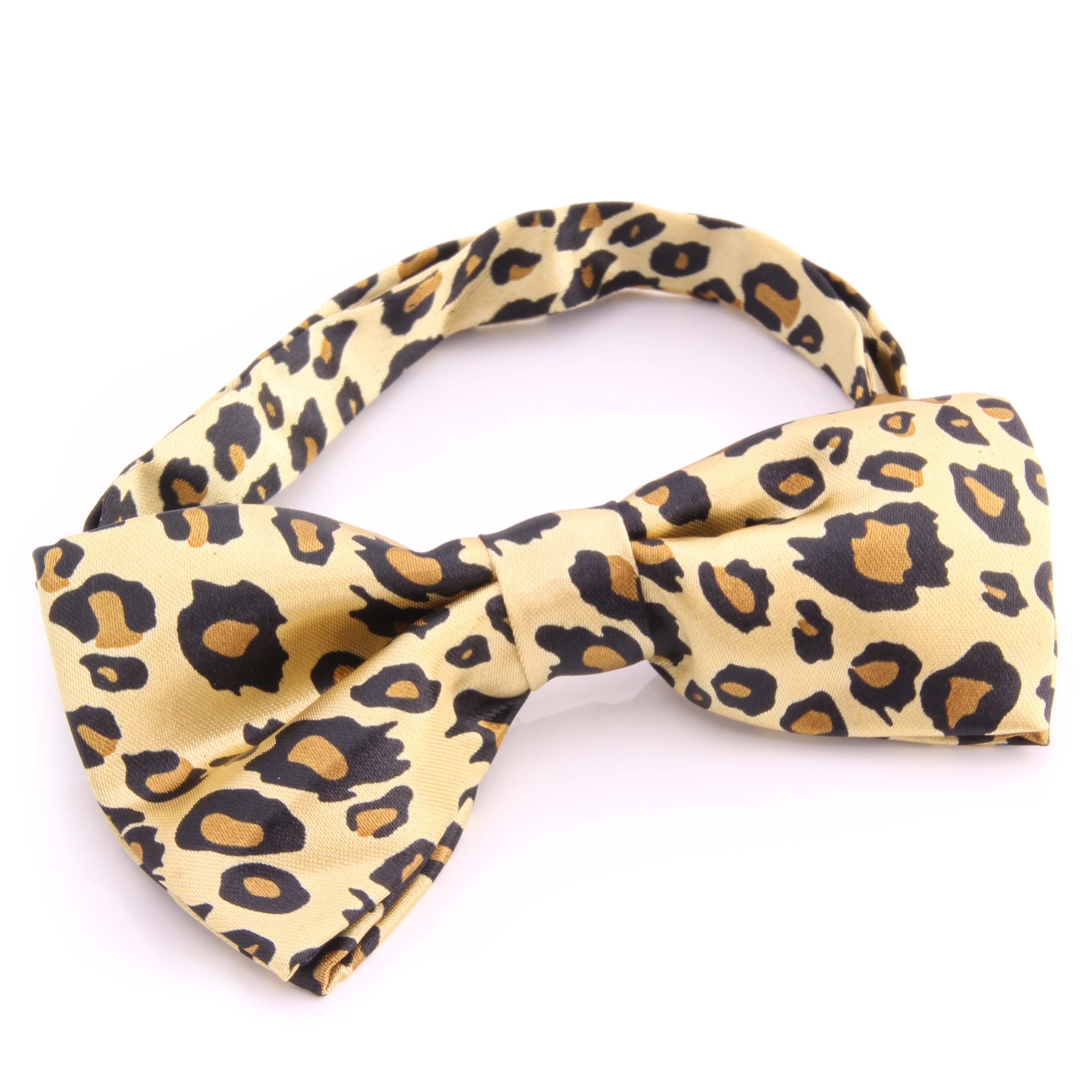 Men's Cheetah Silk Pre-Tied Bow Tie - Amedeo Exclusive