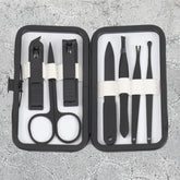 Black Gun Metal Chrome with Black Matte Case with White Leather-7Pieces