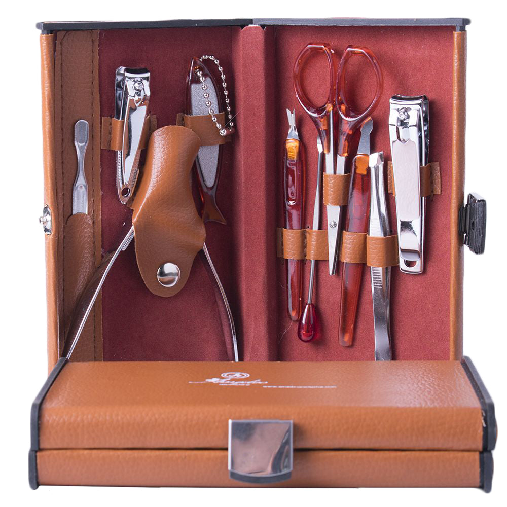 Unisex 10 Piece Stainless Steel Manicure & pedicure sets - Amedeo Exclusive