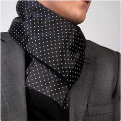 Unisex Black White Soft Fashion Dress Long Scarves - Amedeo Exclusive