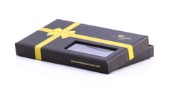 Gold Black Paisley Mens Silk Self tie Bow Tie with Pocket Squares Set - Amedeo Exclusive