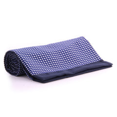 Microfiber Checker Paisley Long Mens Silk Scarf - Designer neck scarf for winters - Amedeo Exclusive