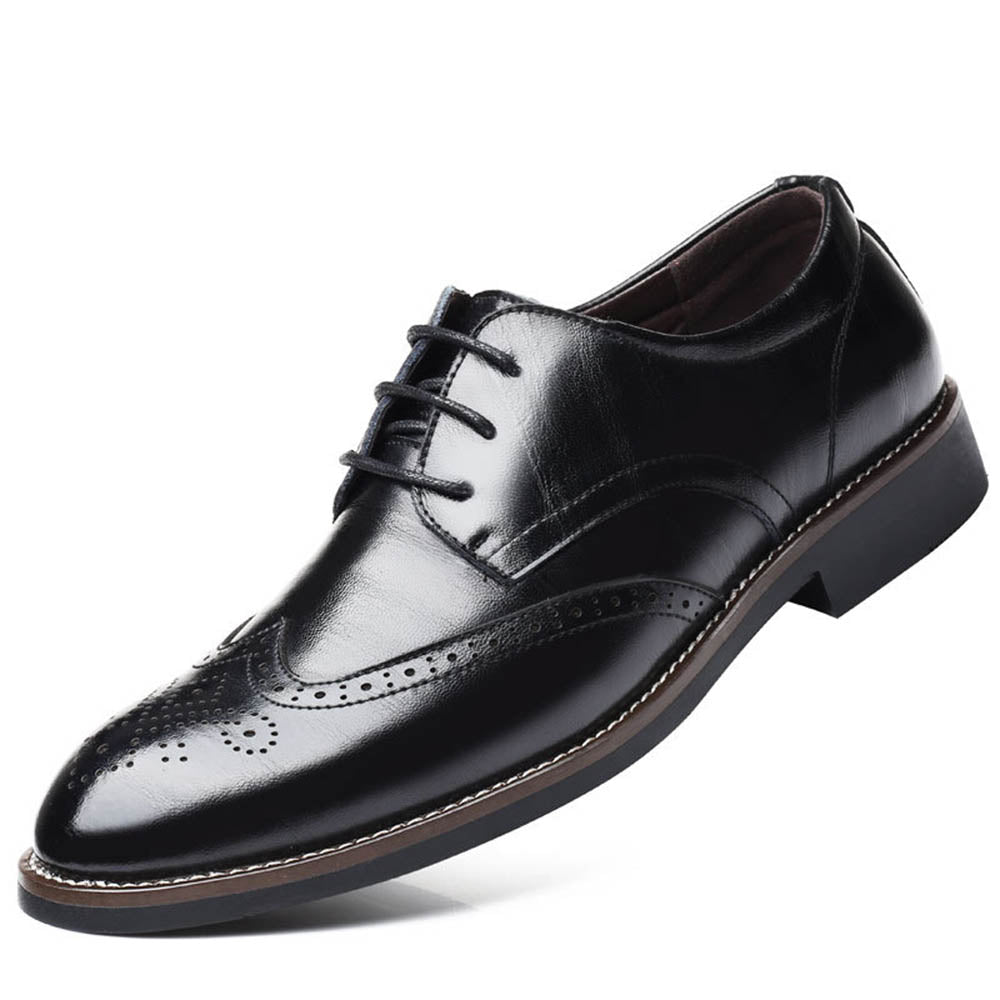 Display Of Expensive Mens Brogue Shoes In A Luxury Leather