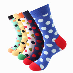 Men's Plain Five Color 5pk Assorted Bundle Soft Elastic Colorful Socks - Amedeo Exclusive