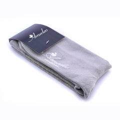 Amedeo Grey Light Yellow Lines Soft Socks For Men - Amedeo Exclusive