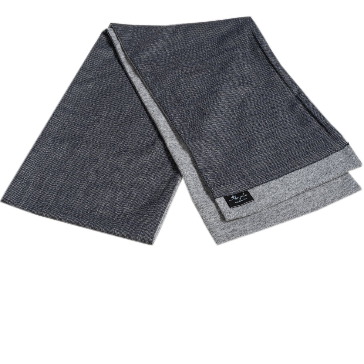 Men Microfiber Soft Comfortable Grey Wool Scarf - Amedeo Exclusive