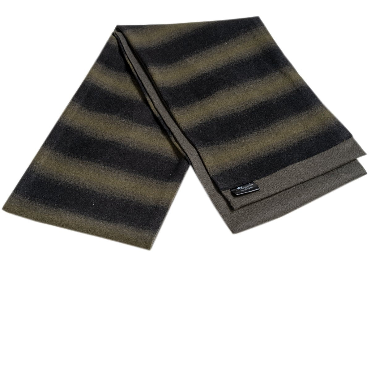 Men's Microfiber Soft Comfortable Black Green Wool Scarf - Amedeo Exclusive