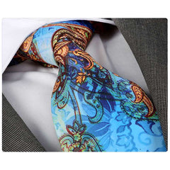 Men's Fashion Parrot Paisley Neck Tie Gift Box - Amedeo Exclusive