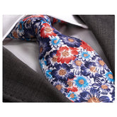 Amedeo Exclusive Men's Fashion Colorful Floral Silk Neck Tie With Gift Box - Amedeo Exclusive