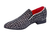 Premium Black And White Check Loafers for men designer slip on casual / dress shoes – Luxury Leather