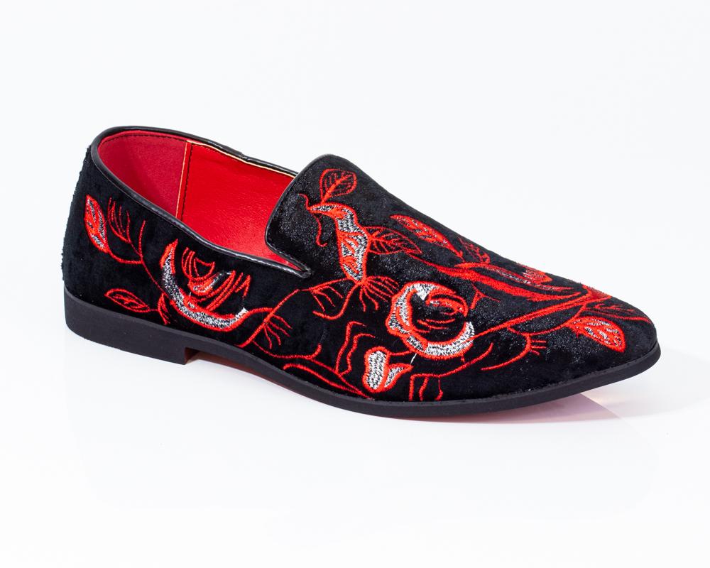 Red And Black Loafers for men designer slip on casual / dress – Amedeo Exclusive