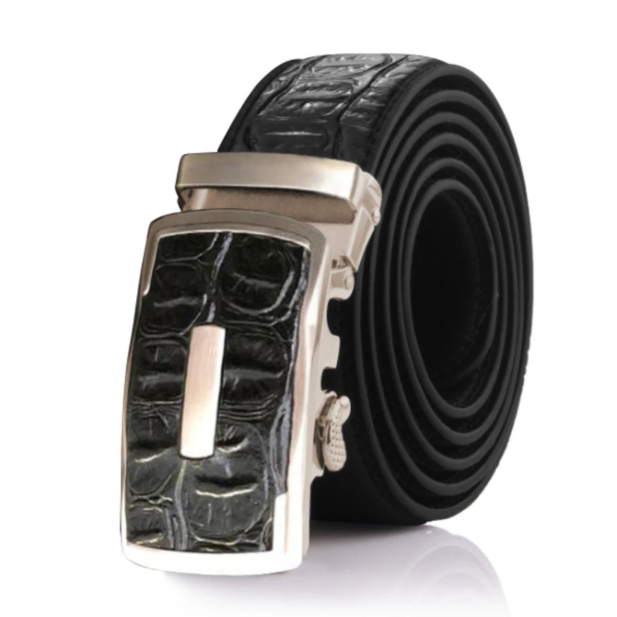 GESMOS Brand Belts For Men Automatic Buckle Leather Belt Crocodile