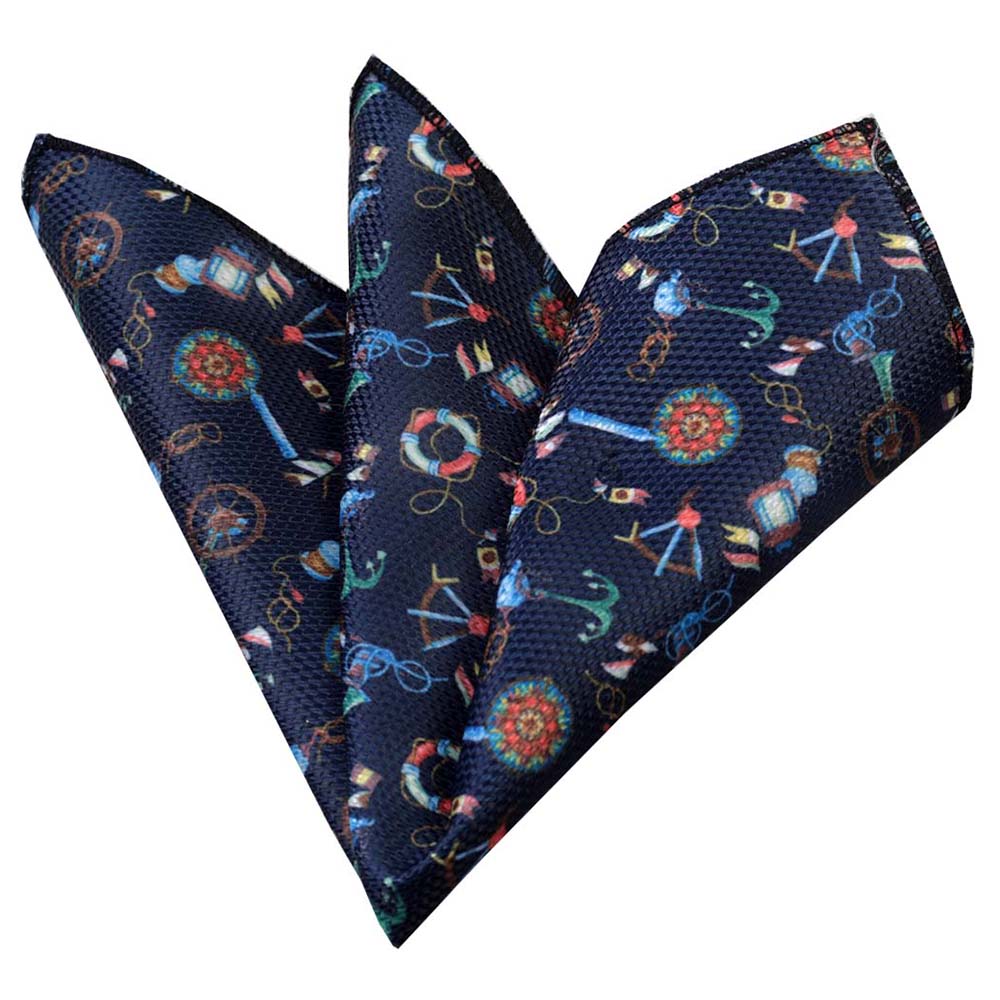 Men'smulti color funky style Pocket Square Hanky Handkerchief - Amedeo Exclusive